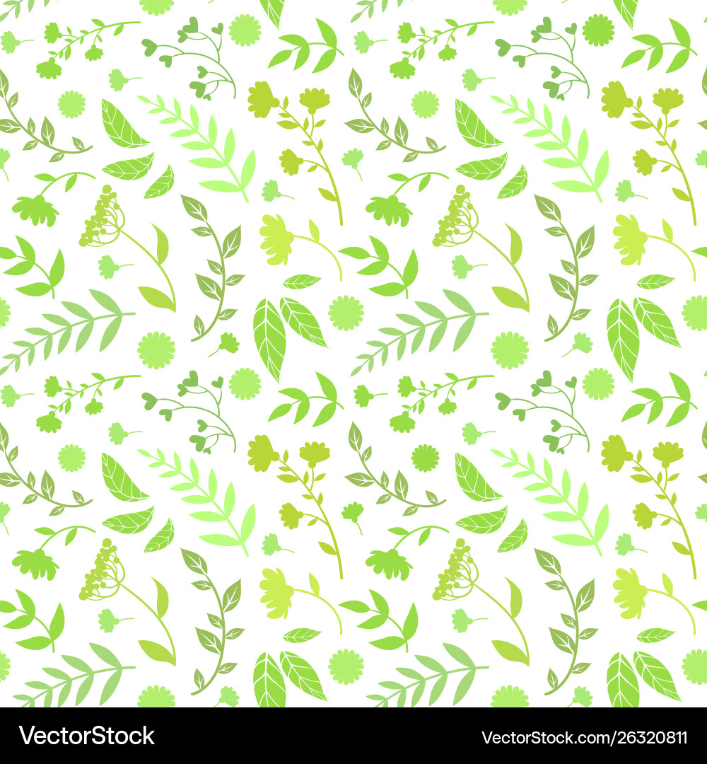 Floral seamless pattern round shape with green Floral seamless pattern round shape with green vector image