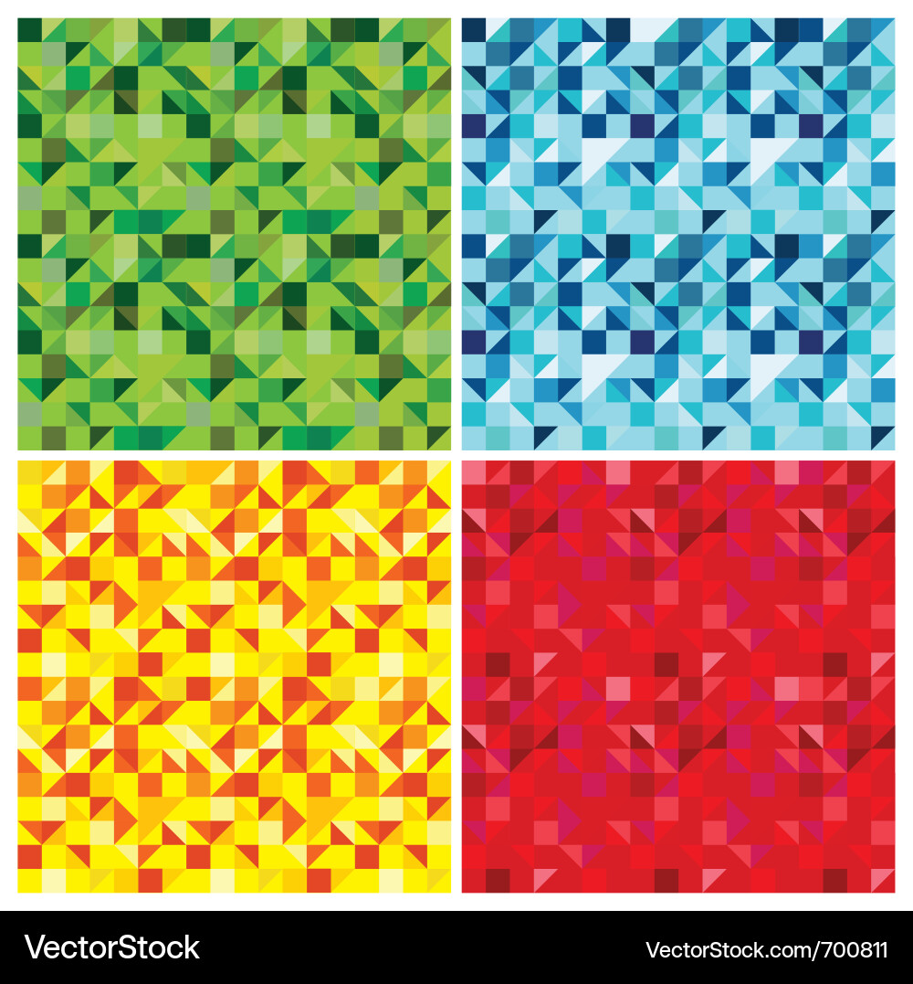 Geometric Triangle Mosaic Pattern vector image