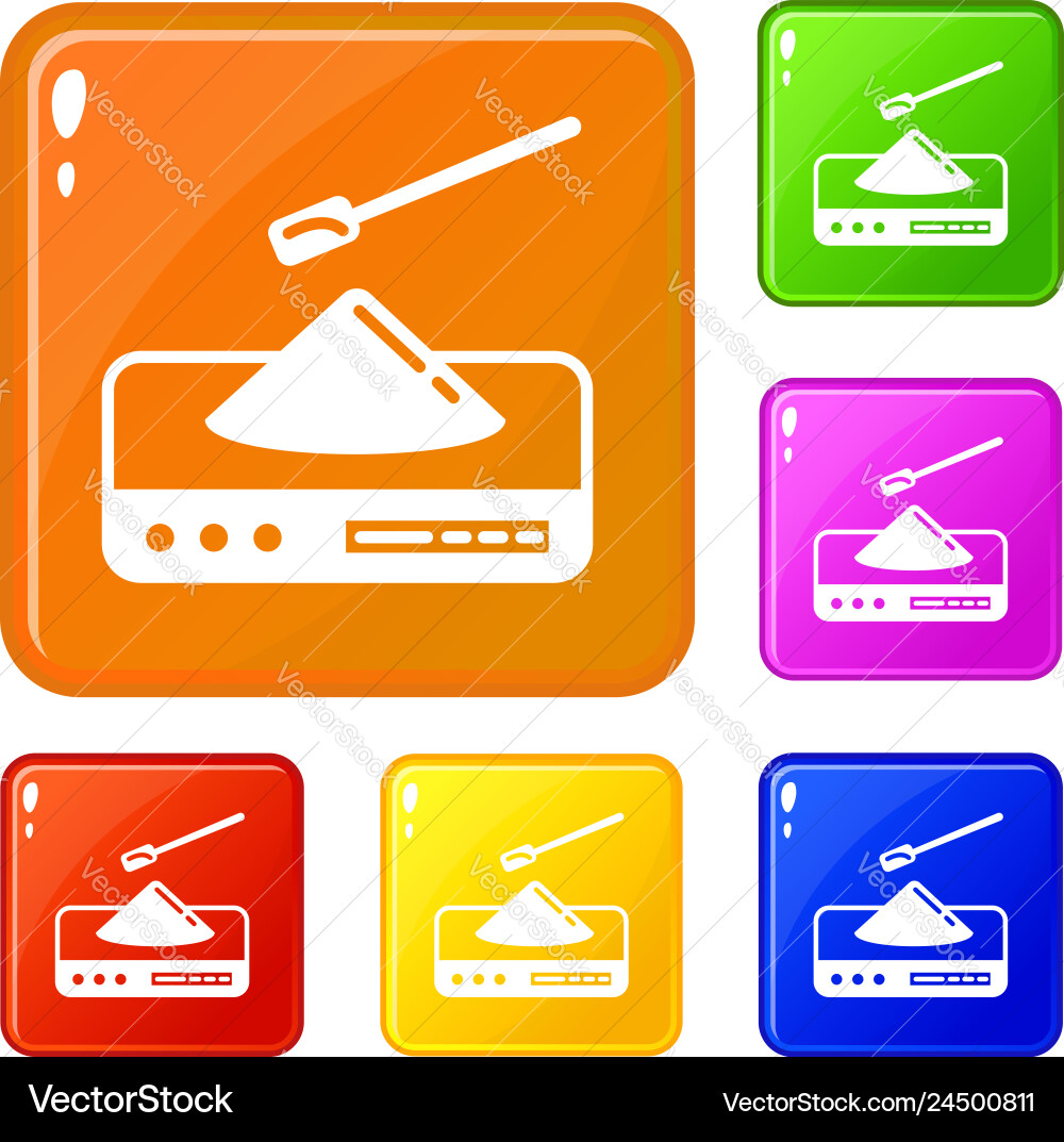 Lab scales icons set color Lab scales icons set color vector image