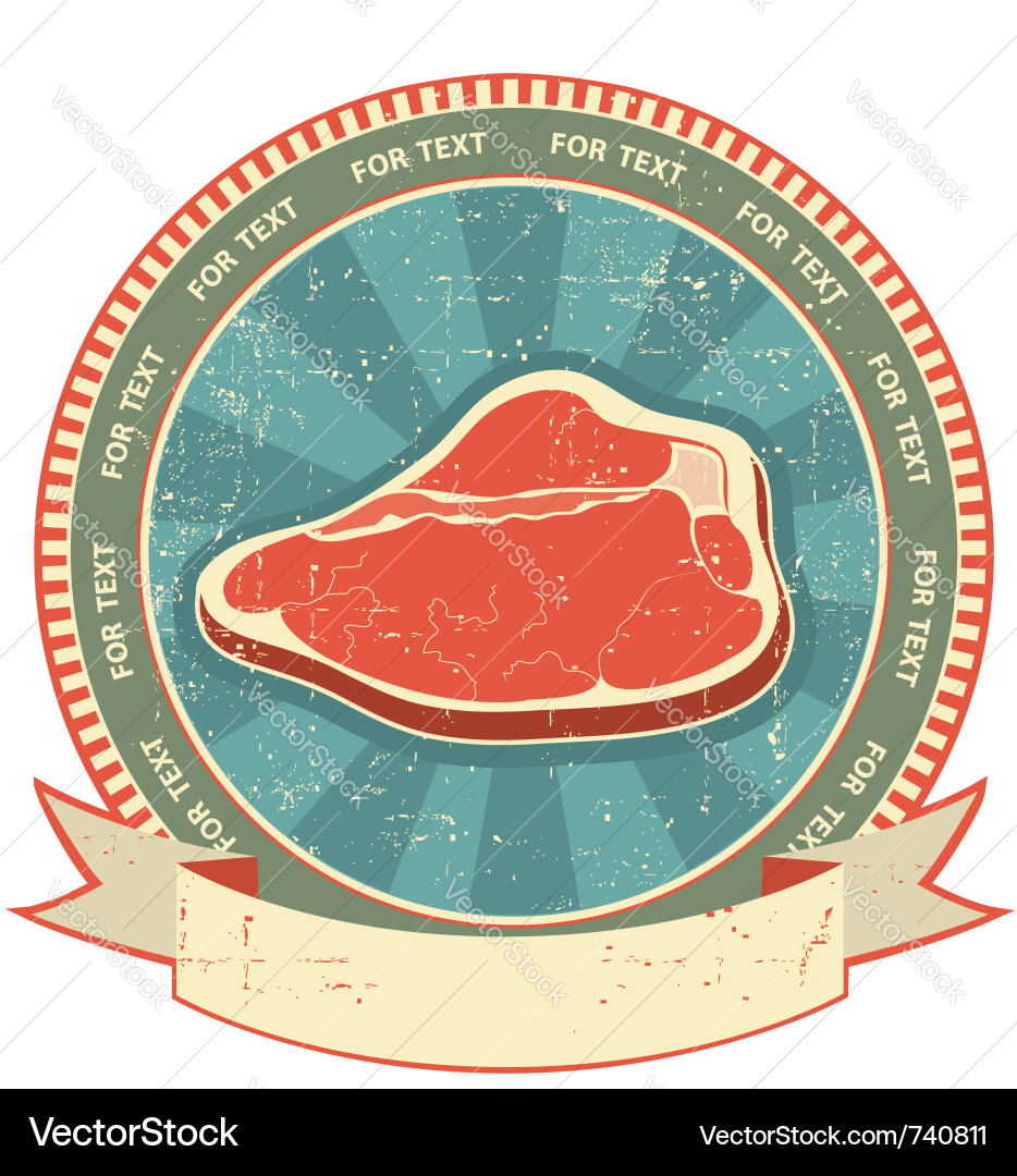 Meat label set Royalty Free Vector Image - VectorStock