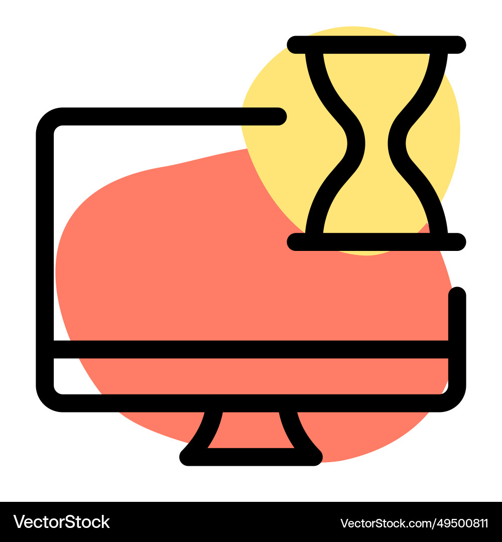Process of accessing file on a desktop vector image
