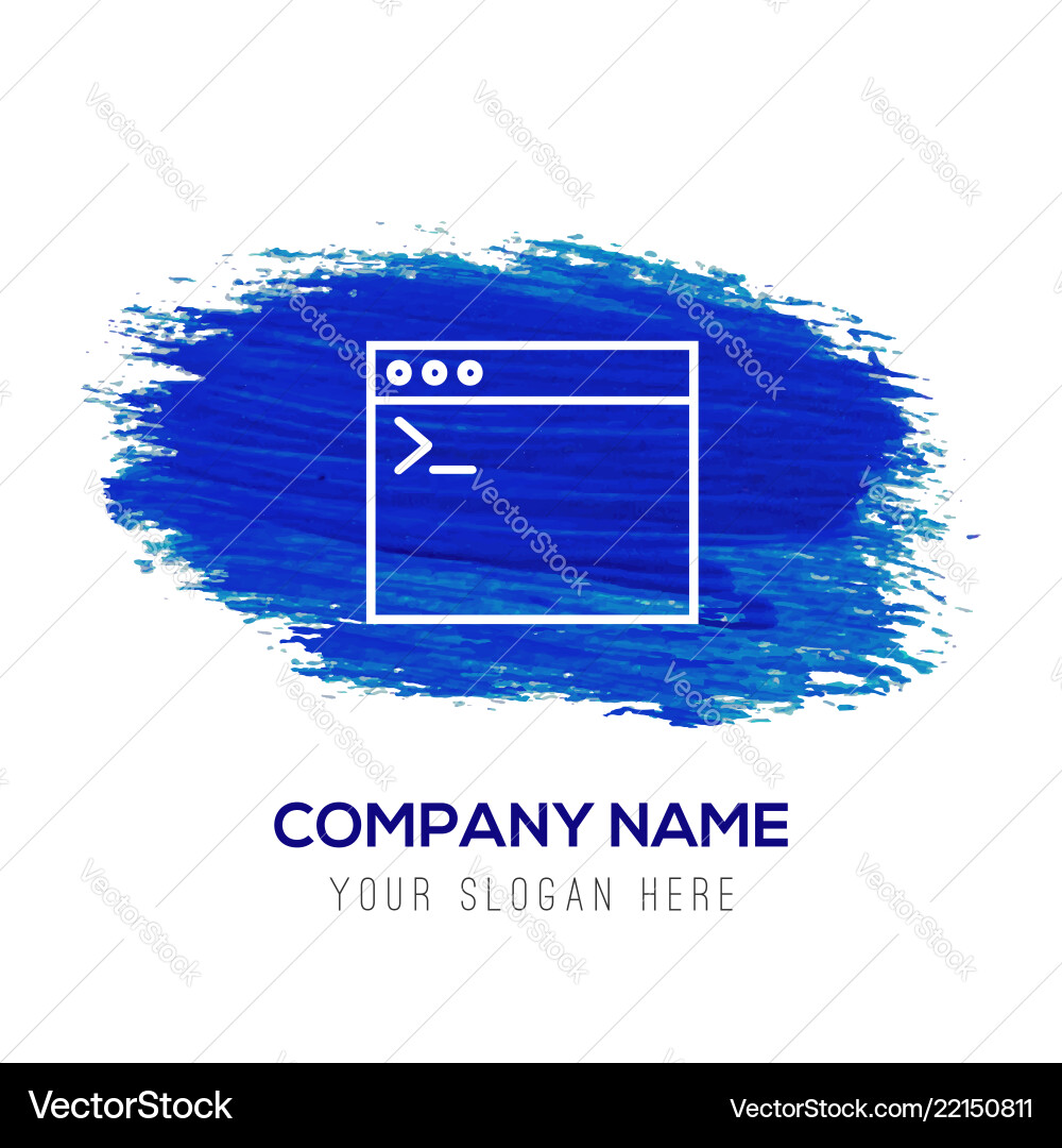Programming code icon - blue watercolor background Programming code icon - blue watercolor background vector image