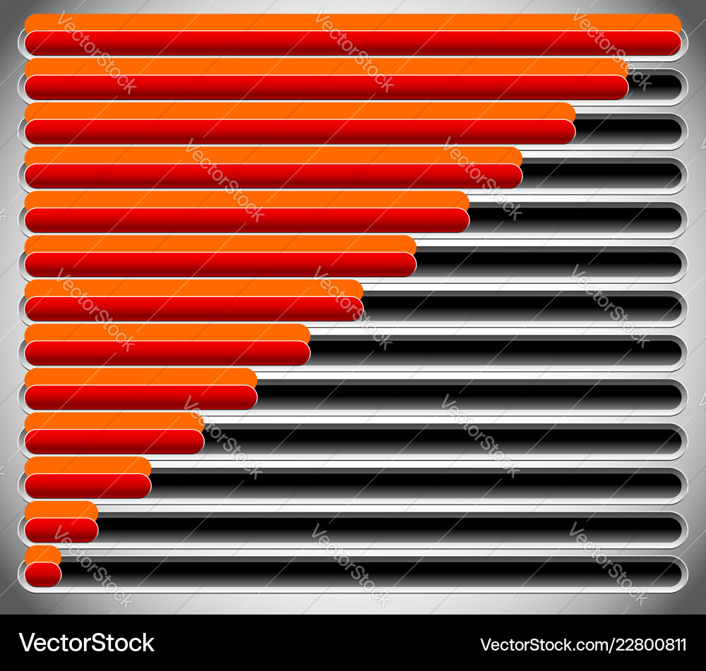 Progress loading bars horizontal Progress loading bars horizontal vector image