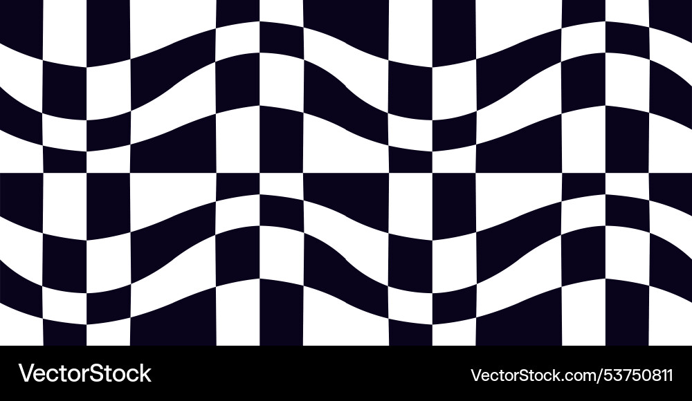 Psychedelic checkerboard pattern Psychedelic checkerboard pattern vector image