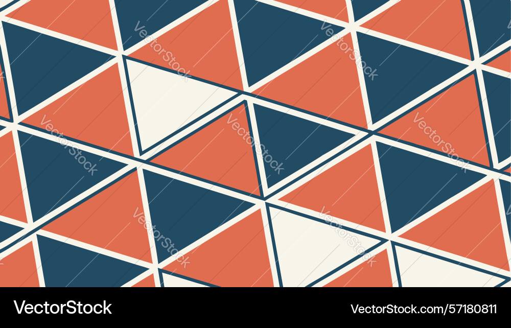 Retro-inspired geometric triangle pattern vector image