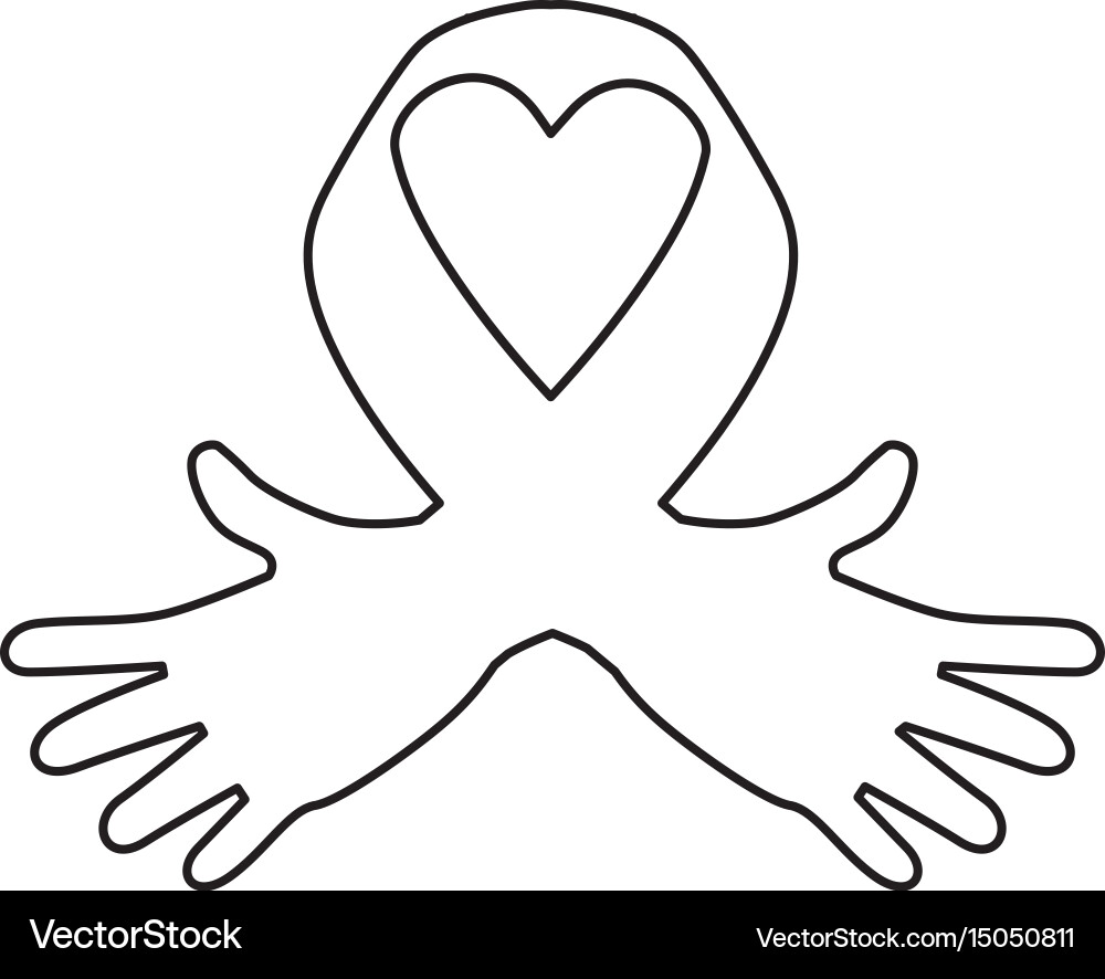 Ribbon cancer symbol Royalty Free Vector Image
