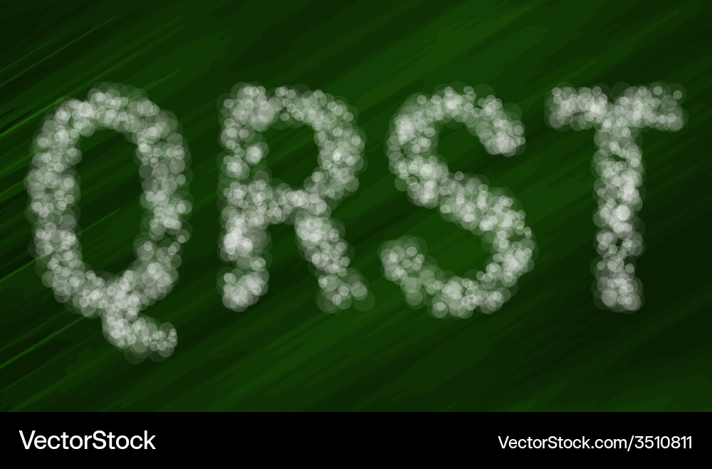 Set of bokeh alphabet and symbols Vector Image