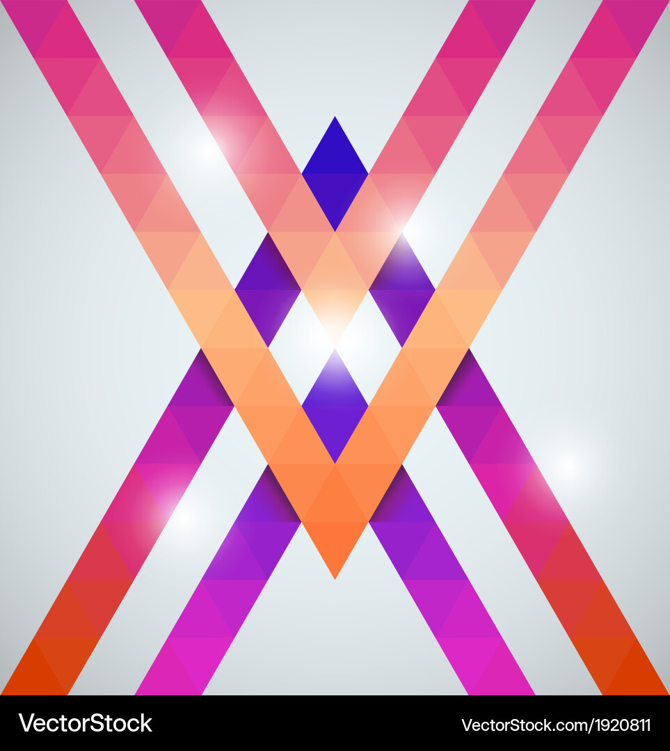 Shining Geometric Triangles Pattern vector image