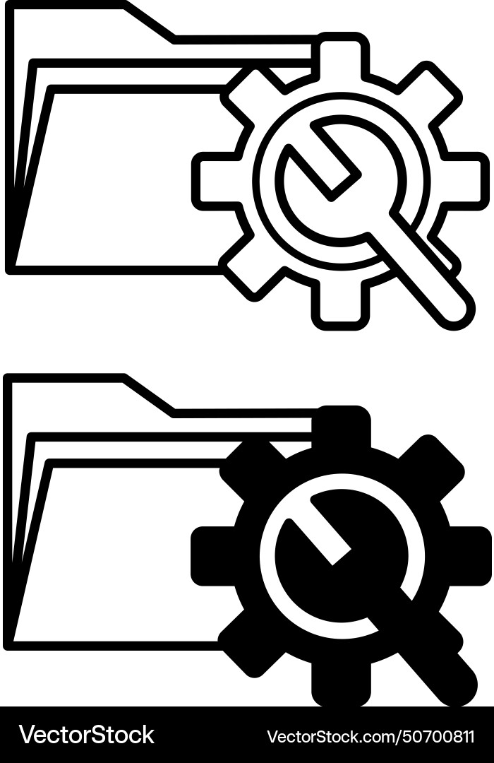 Testing icons black and white of computer Vector Image