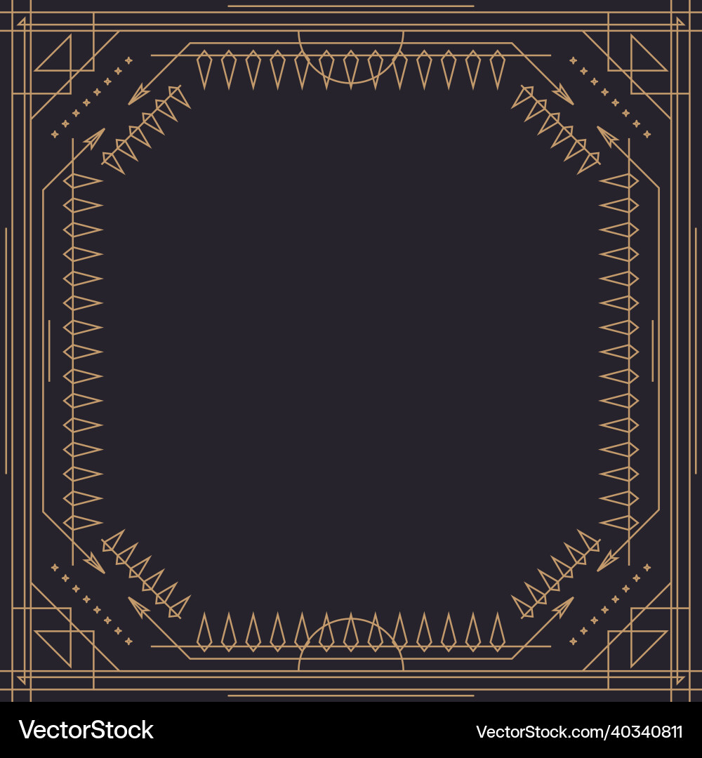 Thin line frame abstract geometric linear design Thin line frame abstract geometric linear design vector image
