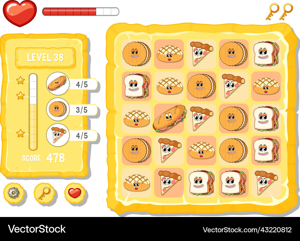 A game background template with elements A game background template with elements vector image