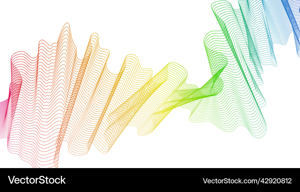 Abstract backdrop with wave gradient lines vector image