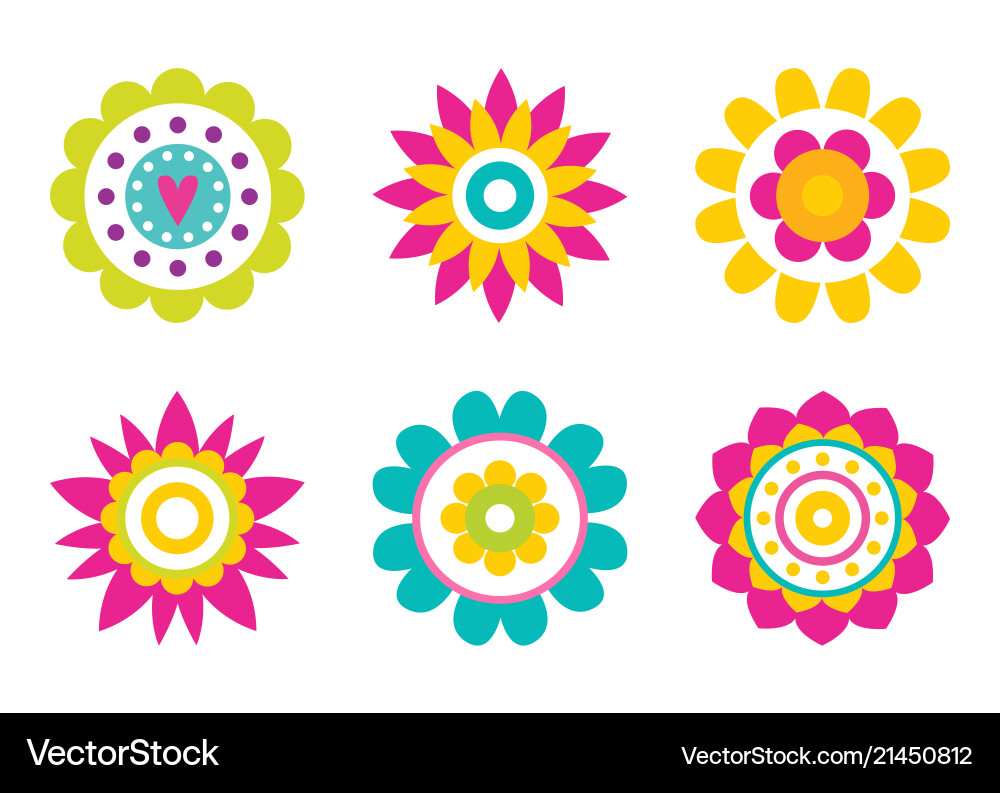 Abstract Floral Elements Vector Image