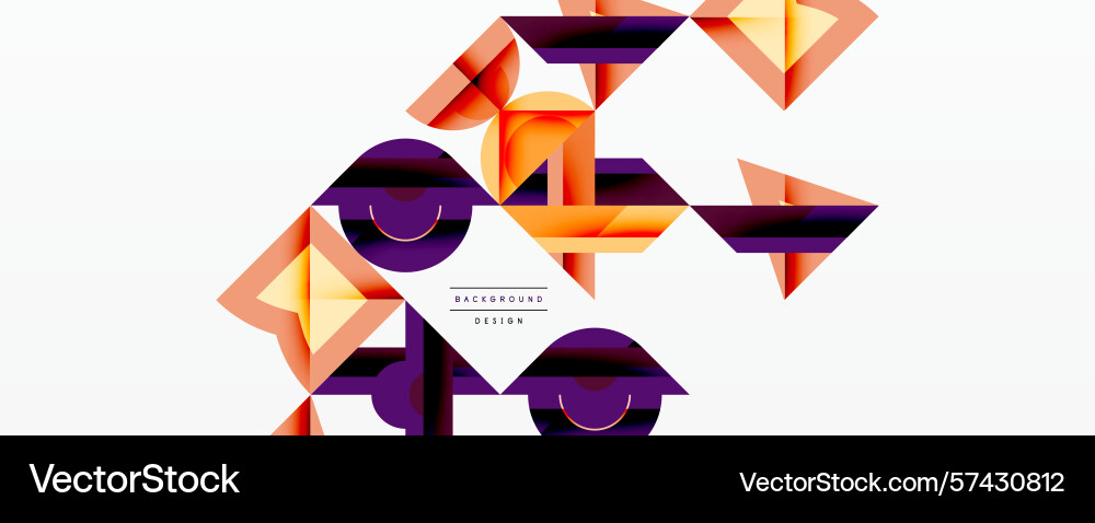 Abstract geometric shapes overlap creating Vector Image