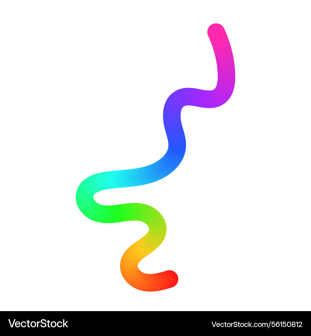 Abstract wavy lines with colorful gradient ribbon Abstract wavy lines with colorful gradient ribbon vector image