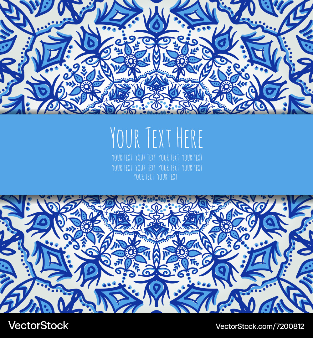Background with the image of ornament Vector Image