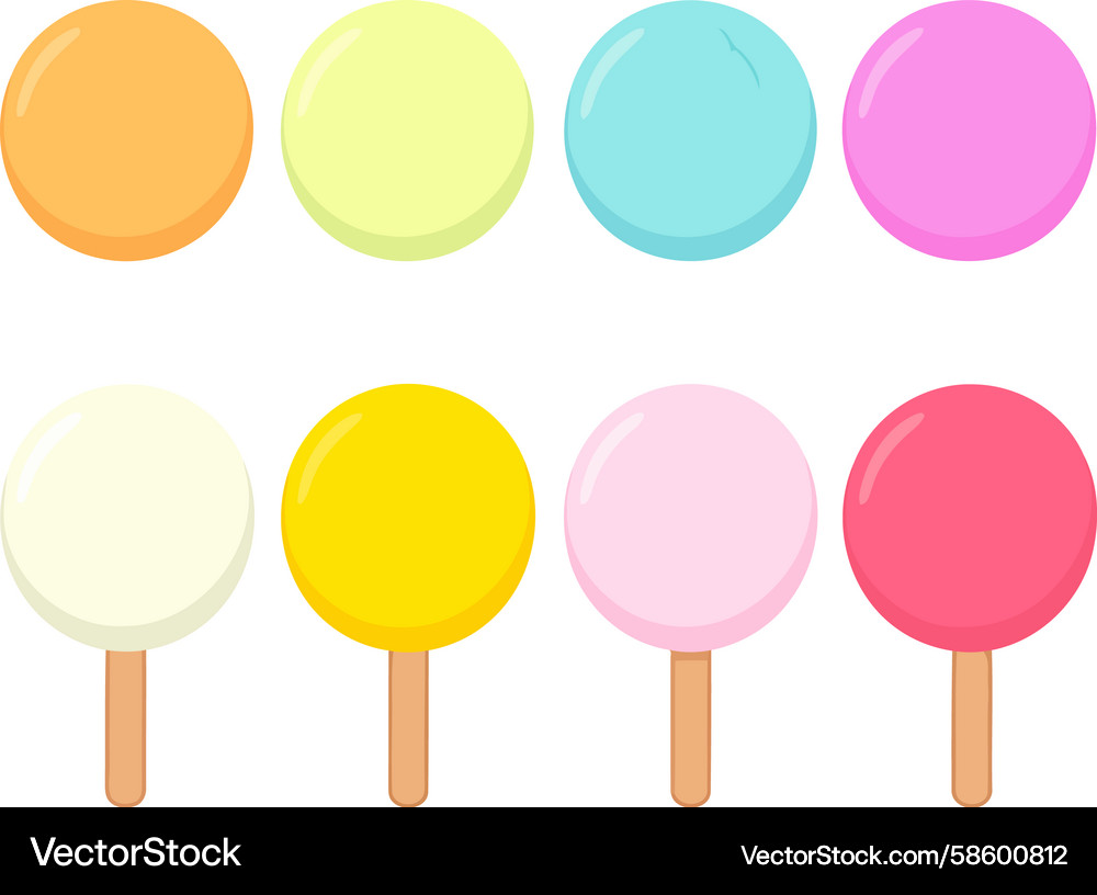 Colorful Ice Cream Scoops Vector Image