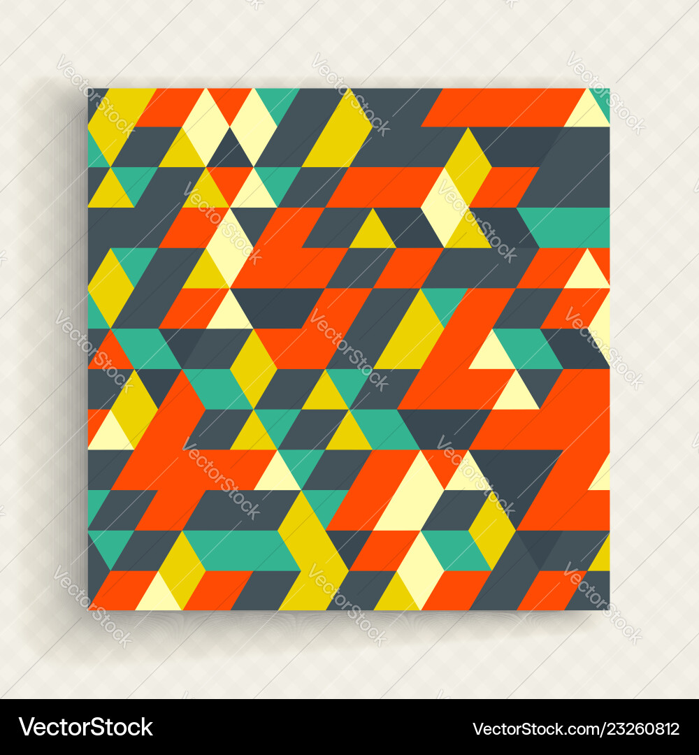 Cover design template 3d blocks structure Cover design template 3d blocks structure vector image