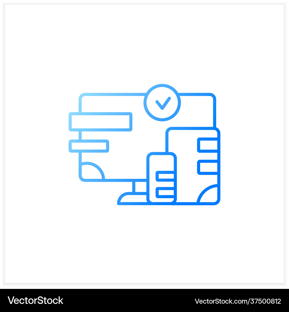 Cross platform design gradient icon Cross platform design gradient icon vector image