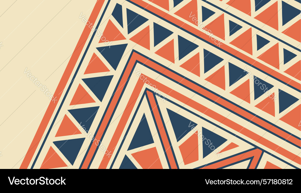 Decorative geometric triangle border abstract vector image