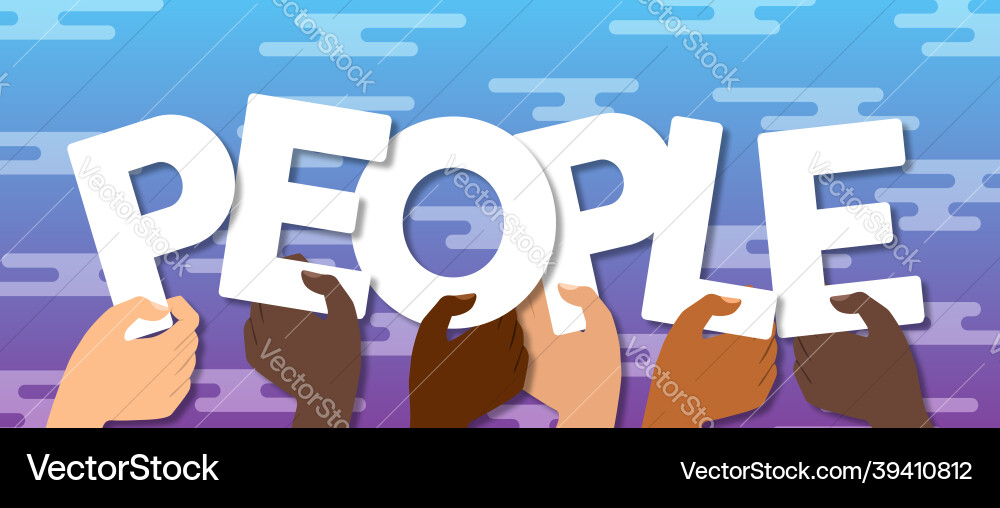 Diverse people hand teamwork cartoon concept Diverse people hand teamwork cartoon concept vector image