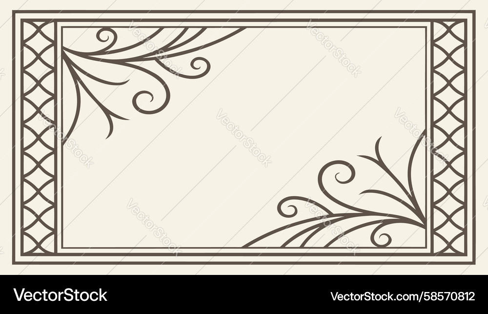 Elegant Scroll Border Vector Image