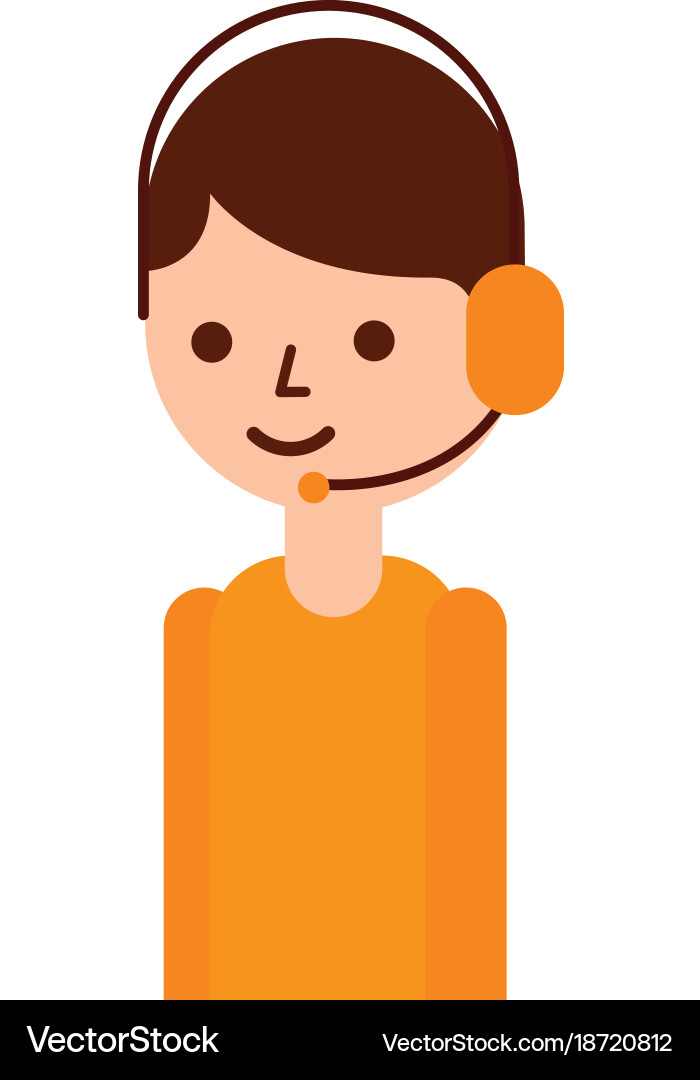 Logistic delivery support phone operator vector image