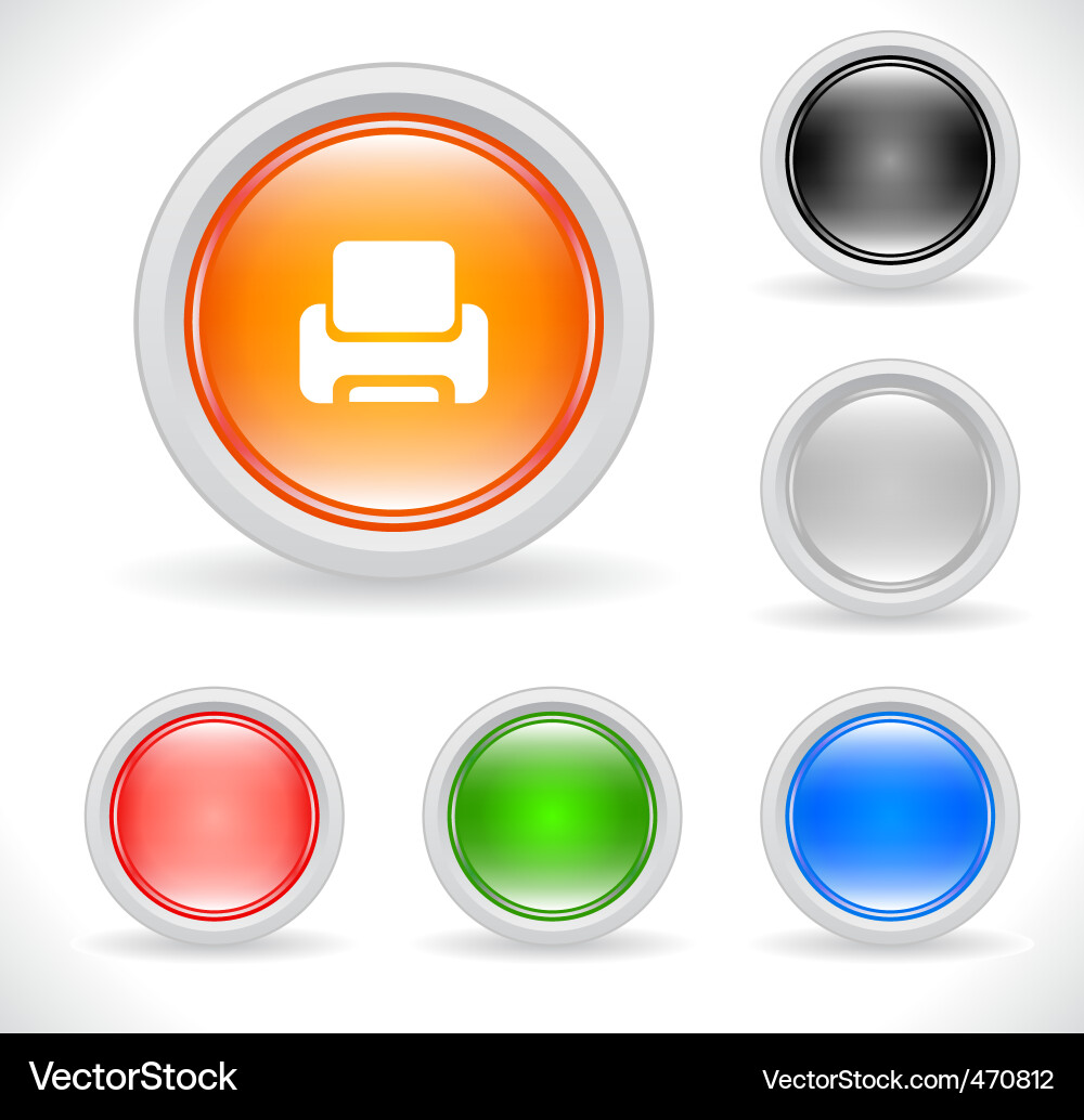 Modern Website Buttons & Icons vector image