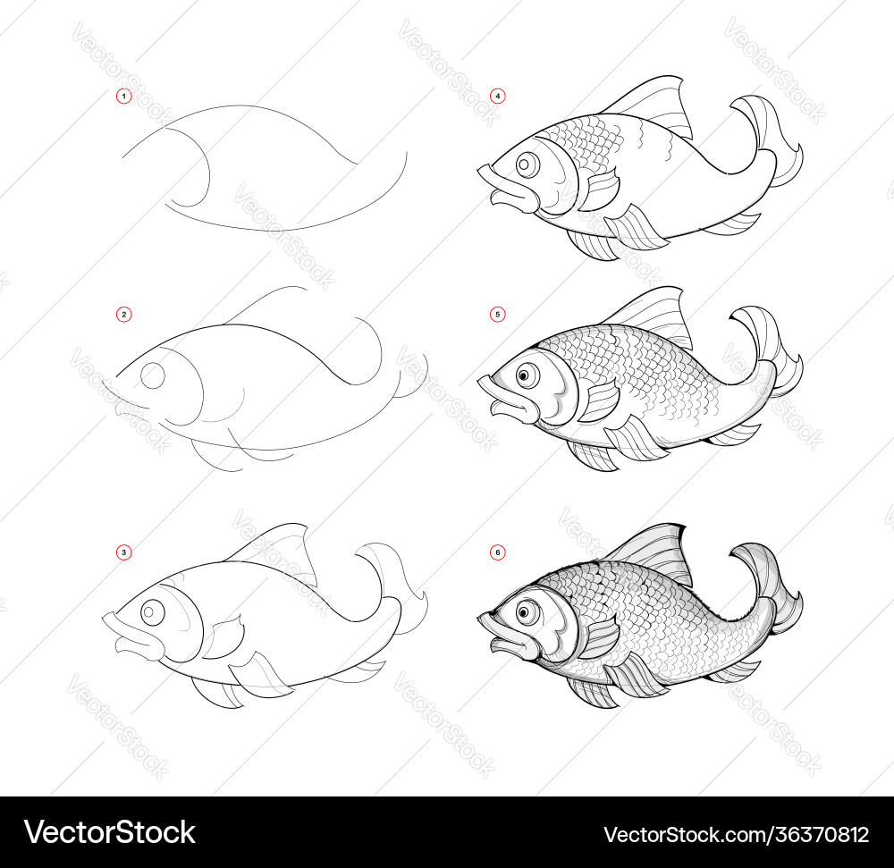 Page shows how to learn draw sketch Page shows how to learn draw sketch vector image
