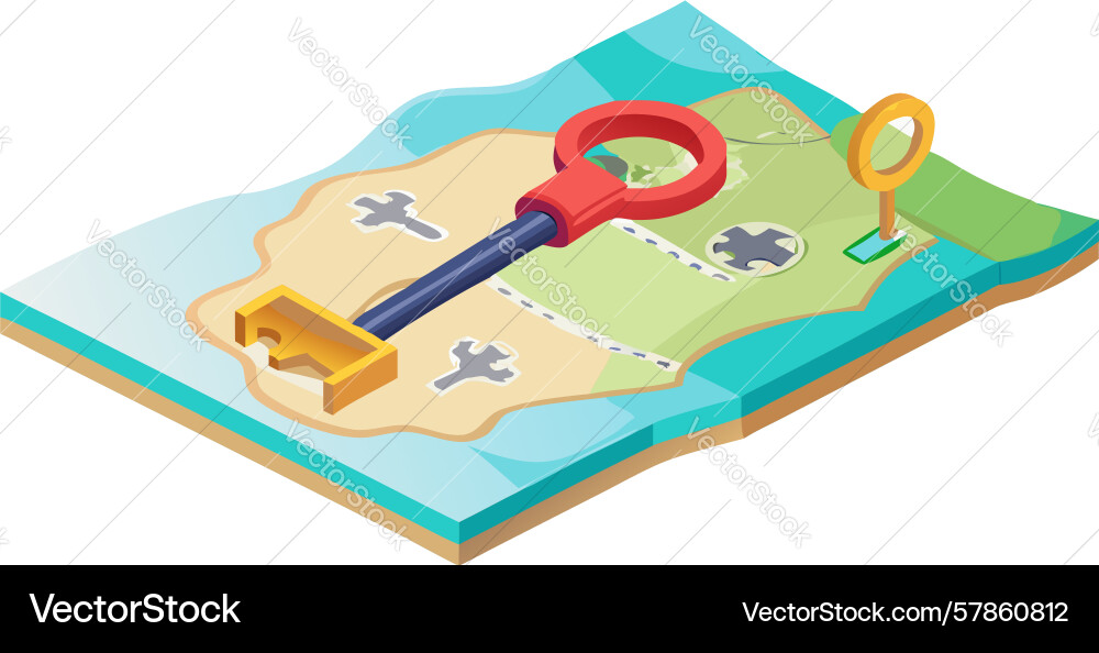 Person inserting key into slot symbolizing access vector image