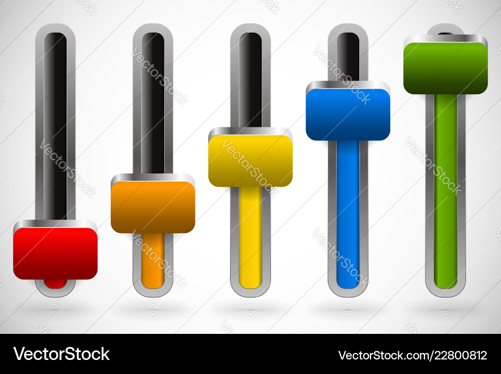 Slider fader elements faders Slider fader elements faders Vector Image