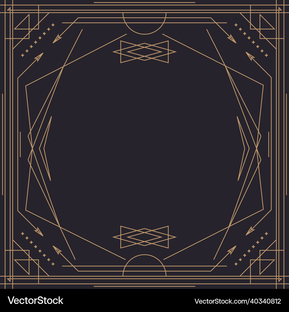 Thin line frame abstract geometric linear design Thin line frame abstract geometric linear design vector image