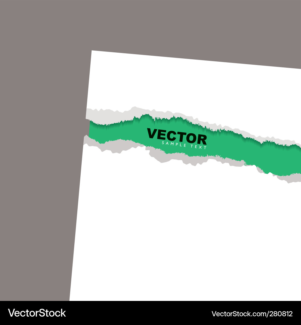 Torn Paper Background with Text Space Vector Image