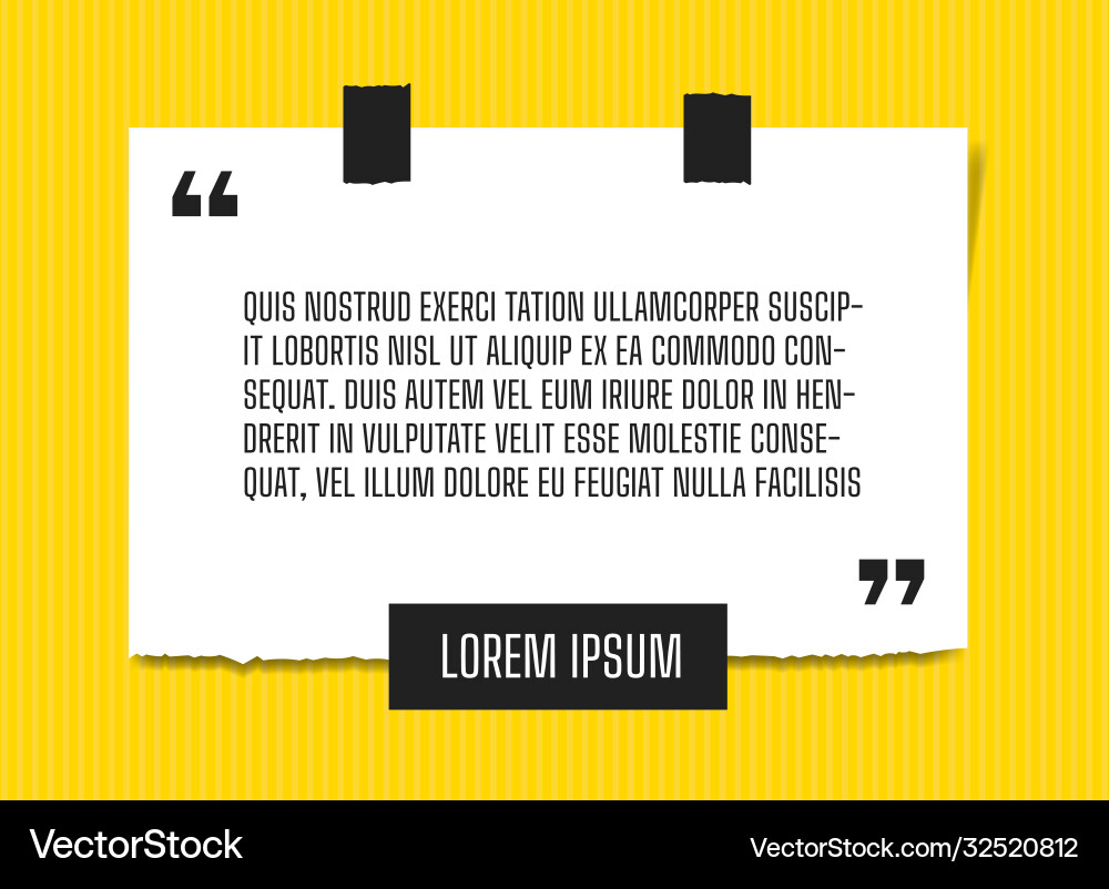 Web paper sheet with profound quote attached Web paper sheet with profound quote attached vector image