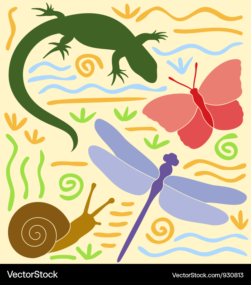 Abstract Dragonfly Pattern Vector Image
