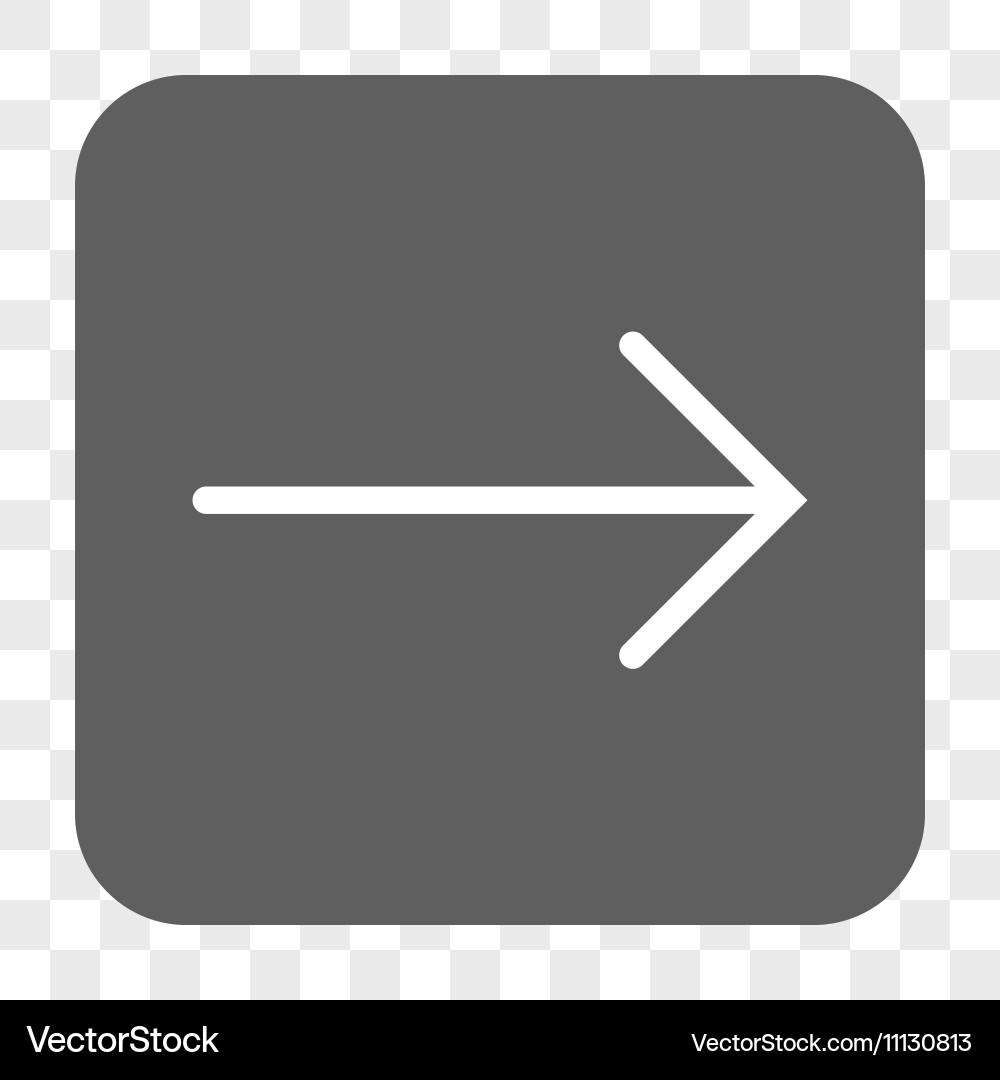 Arrow right rounded square button vector image