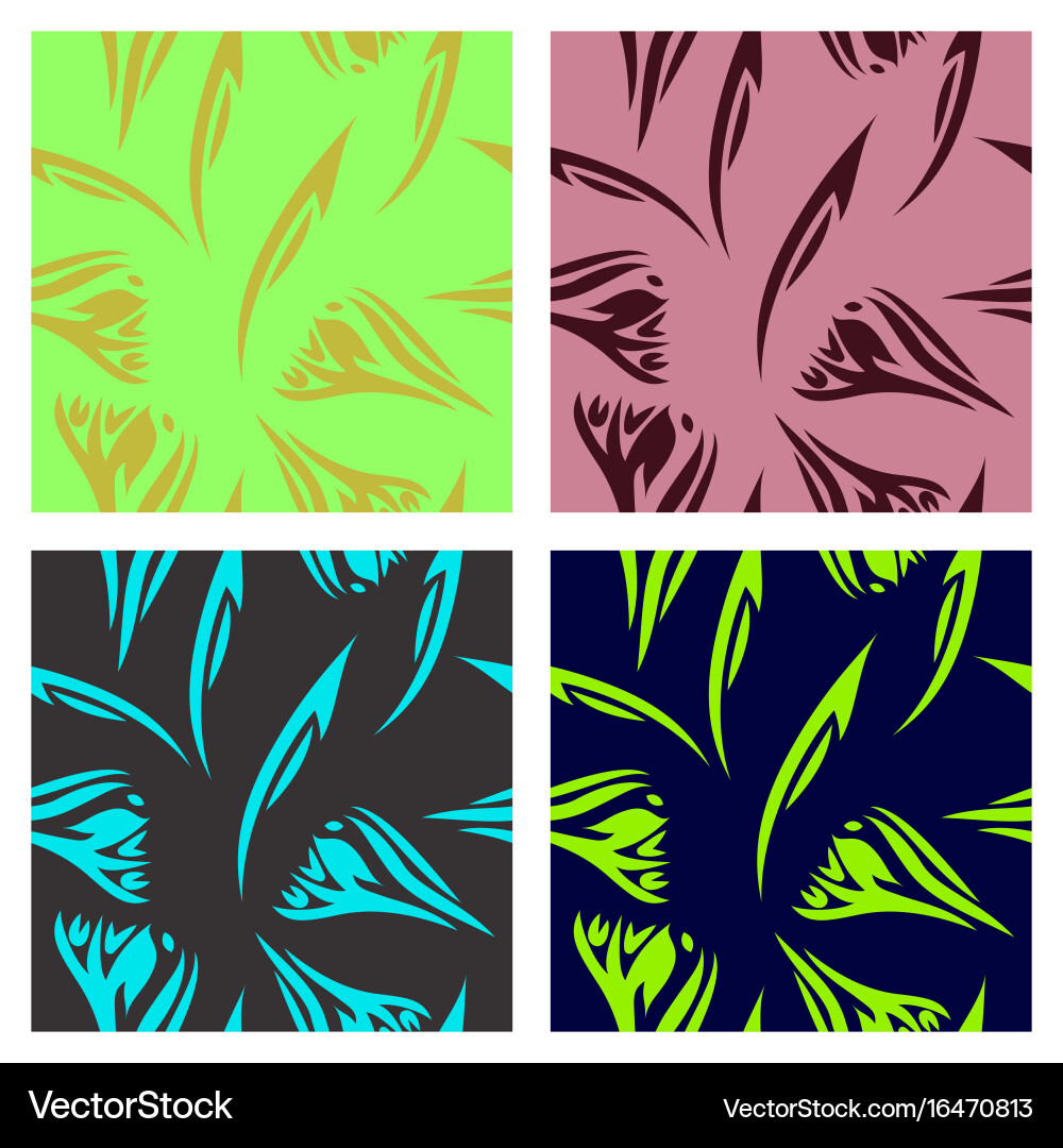 Assembly of patterns in striped style Vector Image