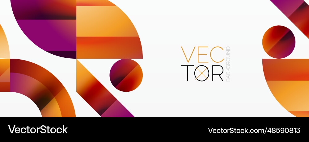 Assorted geometric shapes unite in a minimalistic Vector Image