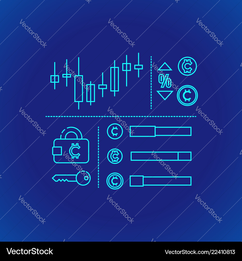 Blockchain distributed ledger technology Vector Image