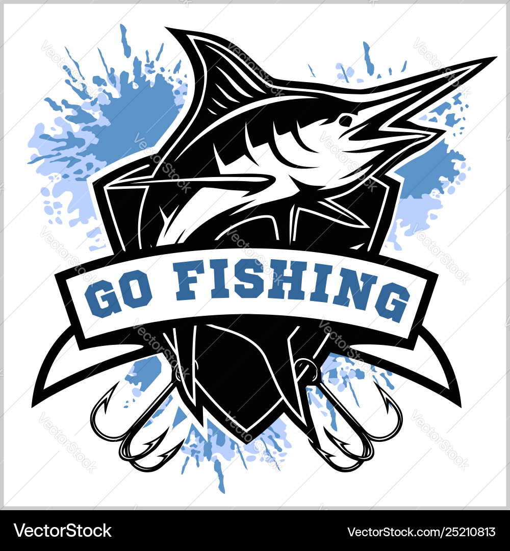 Blue Marlin Fishing Logo - Sport & Marine Vector Image
