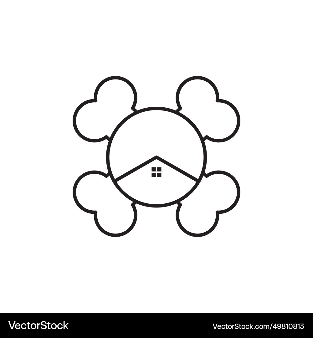 Bone paw icon logo design Vector Image