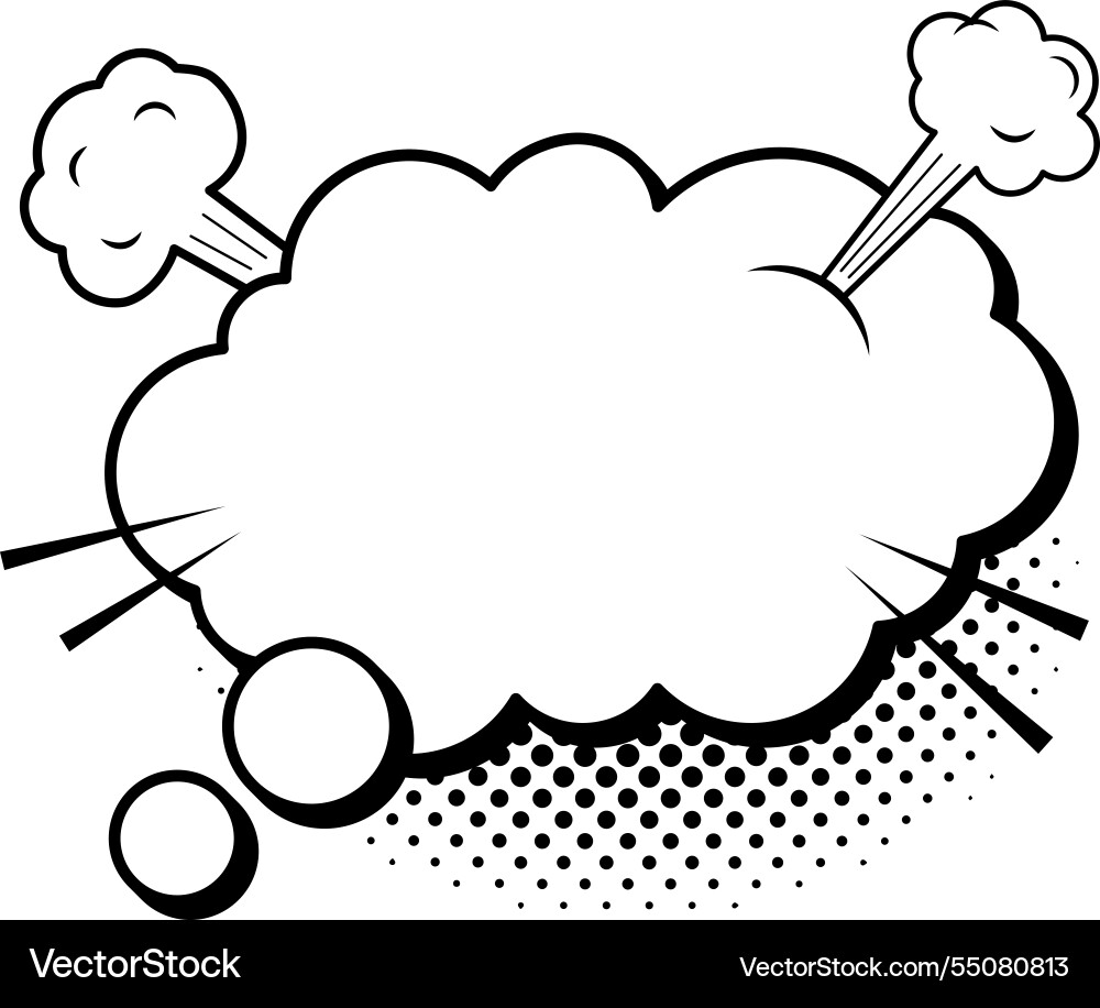 Cartoon comic exploding speech bubble Cartoon comic exploding speech bubble vector image