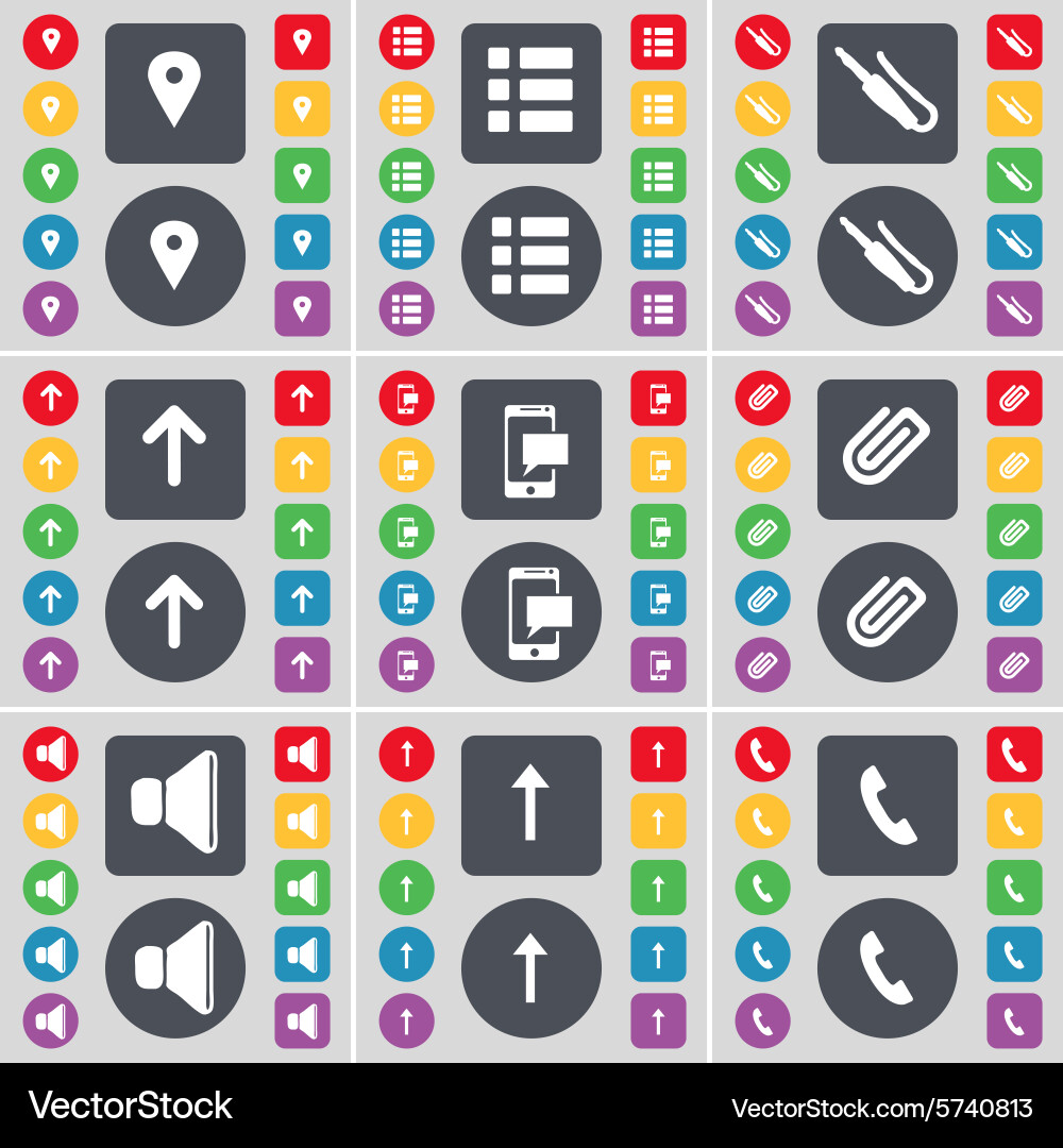 Checkpoint list microphone connector arrow up sms vector image