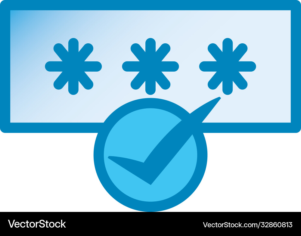 Code with check mark line and gradient style icon vector image
