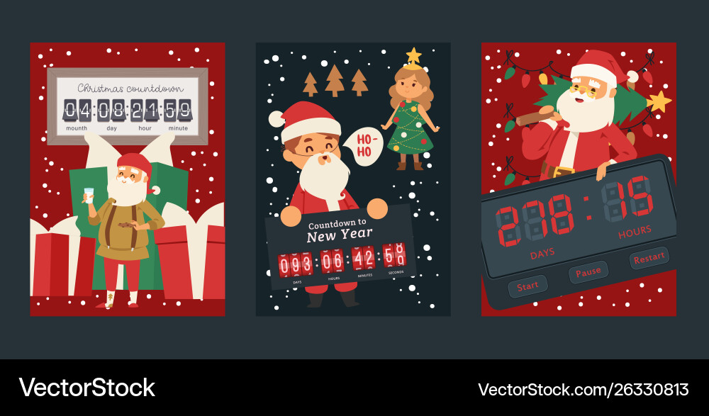 Countdown timer set posters Countdown timer set posters Vector Image