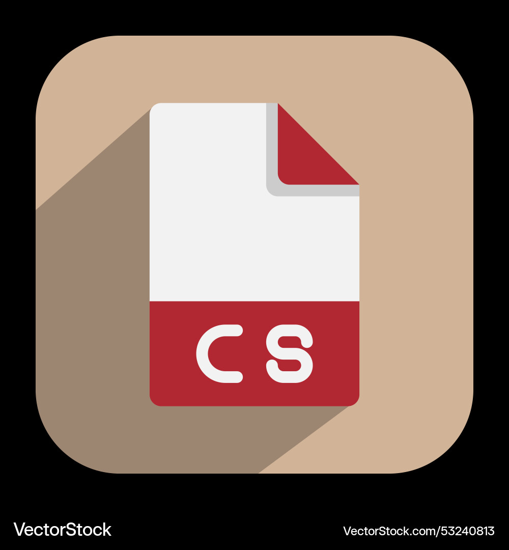 Cs document flat icons format extension file type Cs document flat icons format extension file type Vector Image