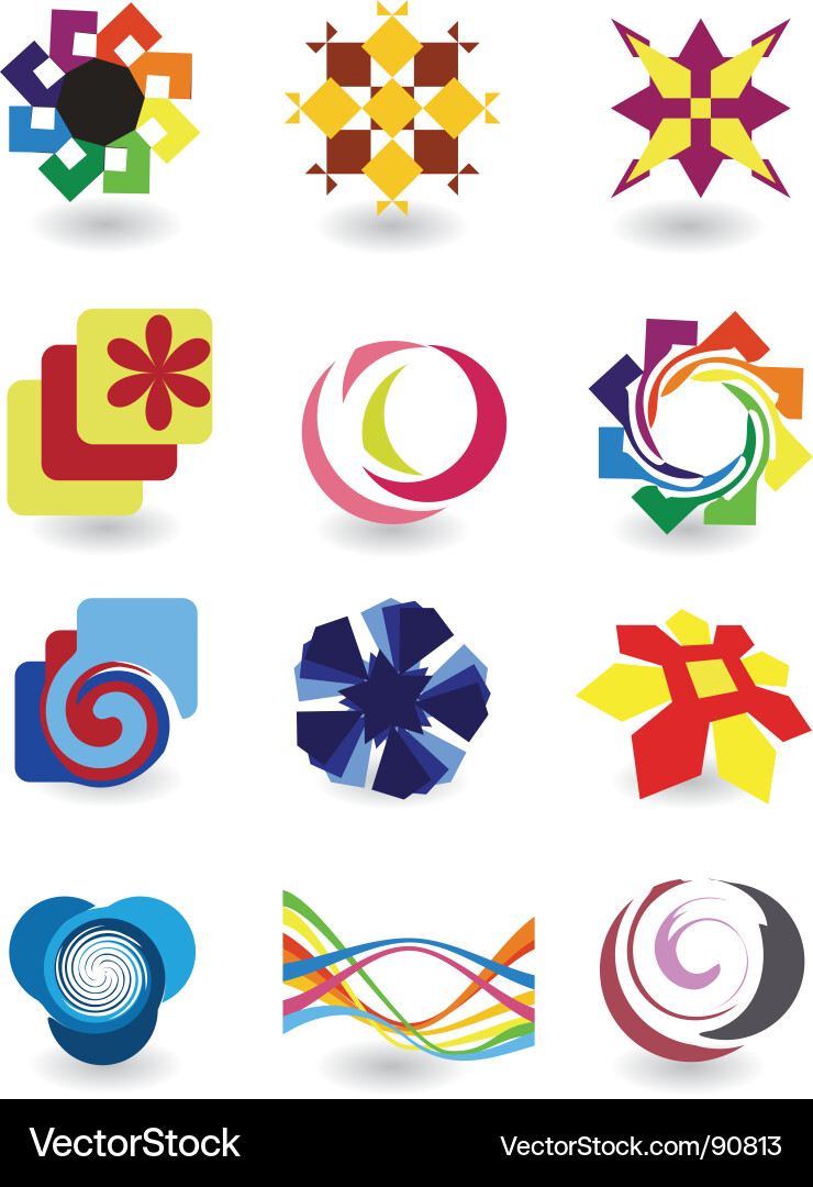 Dynamic Circular Forms vector image