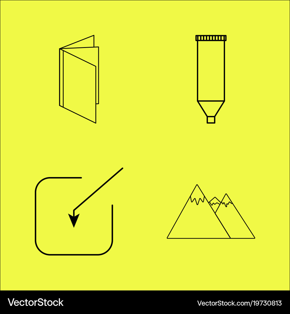 Essential linear icon set vector image