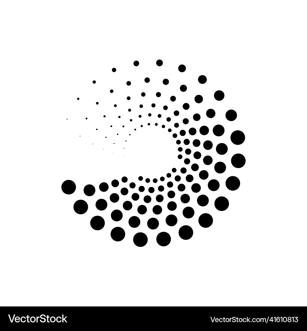 Halftone circle pattern border and frame design Halftone circle pattern border and frame design vector image