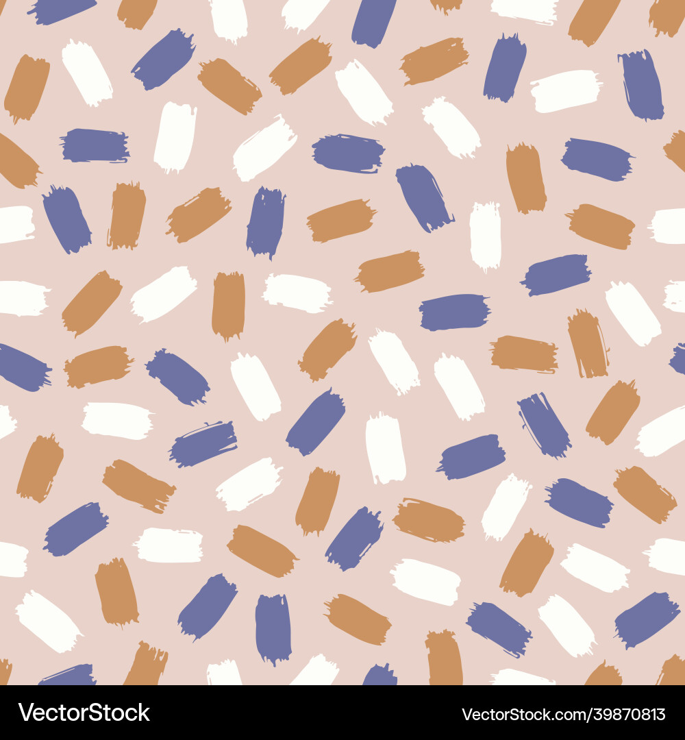 Hand drawn brush stroke seamless pattern Vector Image